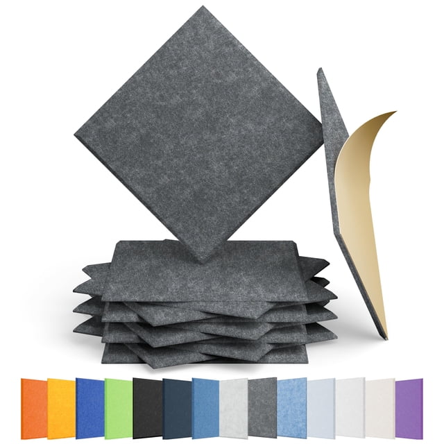 Paneles acústicos Amantech High Density Sound, 30 x 30 x 1 cm, paquete de 12