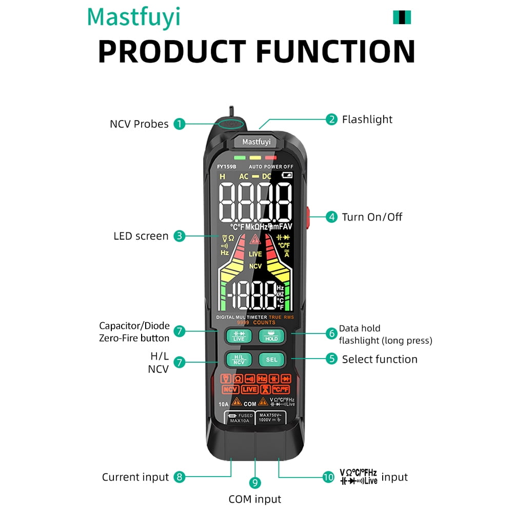 Multimeters,Fy159b Portable Display Hxber Siuke Dsfen