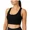 Racerback-Black, variant on Sports Bra for Women Crop Tank Strappy Medium Support Padded Yoga Top Criss Cross Open Back Removable Cups for Workout Running White