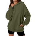thumbnail image 3 of Sudaderas con Capucha de Gran Tamaño para Mujer, Sudaderas Cómodas, Conjuntos de Moda de Otoño, Blusas Casuales, Ropa de . Verde L, 3 of 6