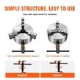 thumbnail image 5 of VEVOR 6'' 3-Jaw Lathe Chuck Self-Centering Lathe Chuck for Grinding Drilling, 5 of 7
