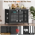thumbnail image 4 of POAO 48"Dog Crate Furniture with Name Tag, Heavy Duty Dog Kennel Indoor for Large Dog, Escape-Proof &Chew-Proof Dog Cage for High Anxiety Dog, 4 of 9