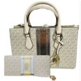 thumbnail image 6 of Michael Kors Women's Sheila Medium Signature Logo Satchel With Large Continental Wallet, Metallic Pale Gold, 6 of 9
