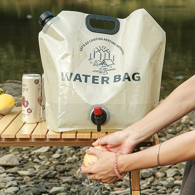 TIMIFIS Storage Jug Food Grade Clear Plastic Storage Jug for Camping Hiking Backpack Emergency No-Leak Freezable Foldable Water Bottle Camping & Hiking