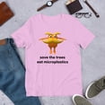 thumbnail image 2 of Save The Trees Eat Microplastics T-Shirt Funny Meme Graphic Tee, Weirdcore Humor Casual Shirt, 2 of 3