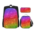 thumbnail image 1 of Fotbe Colorful Glitter Set Escolar 3 en 1 para Niños - Mochila Duradera con Lonchera Aislante y Estuche para Lápices - Mochila Escolar para Niños y Niñas, 1 of 7