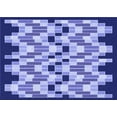 thumbnail image 1 of Ahgly Company Indoor Rectangle Patterned Jeans Blue Area Rugs, 5' x 7', 1 of 6