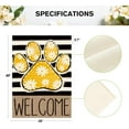 thumbnail image 5 of Blue Paw Print Spring Garden Flag 12x18 Inch Double Sided Outside, Daisy Floral Welcome Stripes Yard Outdoor Flag, 5 of 6