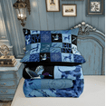 thumbnail image 7 of Manfei Farmhouse Dog Duck Wildlife Bedding Comforter Set for Kids Boys, Blue Rustic Camouflage Twin Comforter Sets, Black Reversible, 2-Piece, 7 of 7