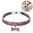 thumbnail image 1 of Pet Collar Rhinestone Bone Elastic Dog Collar Pet Necklace Collar for Dogs Cats, 1 of 9