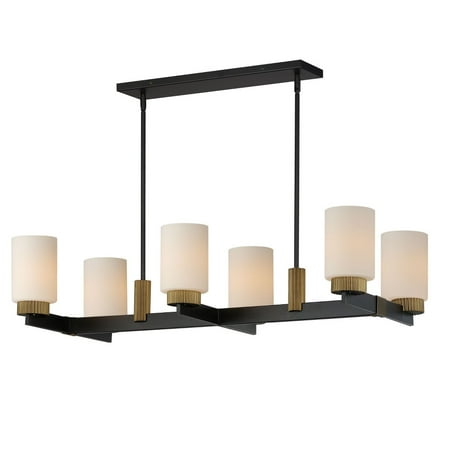 

Maxim 32656Sw Ruffles 6 Light 38 Wide Pillar Candle Style Chandelier - Black