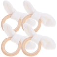 thumbnail image 4 of 4pcs Napkin Ring Holders Easter Bunny Ear Shaped Napkin Ring Cartoon Napkin Buckles, 4 of 5