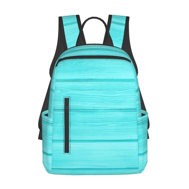 Balery Turquoise Wooden Mochila ligera para hombre y mujer: duradera e impermeable, ideal para la escuela, el trabajo, viajes y uso diario.
