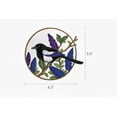 thumbnail image 2 of Black Billed Magpie and Lupine Circle Embroidered Iron on Patch [6.3" X 5.9"], 2 of 8