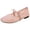 Pink, variant on Mary Jane Flats For Women Floral Rose Embroidery Lace Mesh Thin Ribbon Bow Tie Strap Square Toe Slip On Flat Shoe Footwear For Sweet Bridal