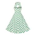 thumbnail image 3 of XFLWAM Women's 1950s Vintage Dresses Halter Polka Dot Swing A Line Midi Dress Cocktail Retro Party Evening Prom Gown, 3 of 8
