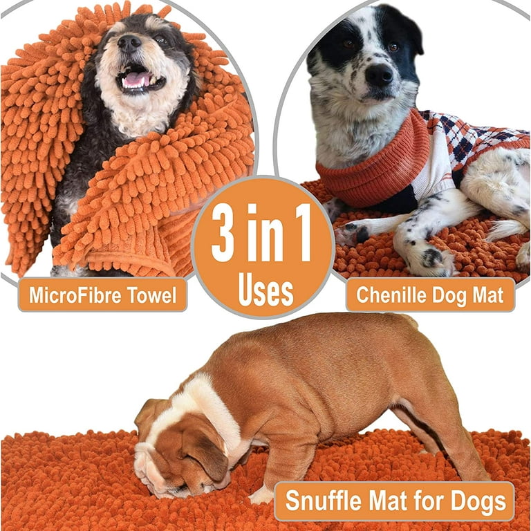 Our K9 Training Made Easy Snuffle Mat for Dogs - 3 Uses 1 Mat - Super Large  Size 31 x 19 - Microfiber Dog Towel- Chenille Dog Mat