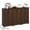 Brown, variant on Tilt Out Storage Cabinet for Double 13-gal Trash Bins, Kitchen Cabinet with Shelves & Doors, Brown