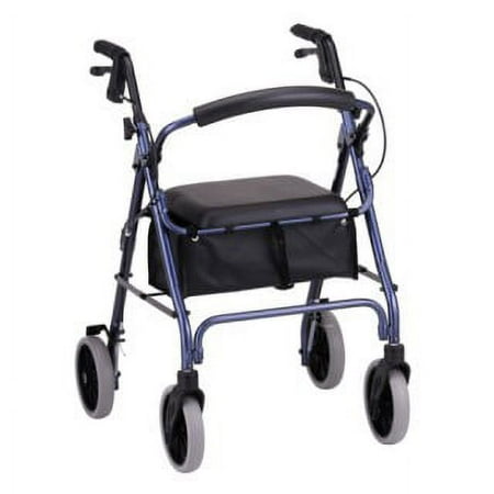 Rollator Nova Zoom 22 Aluminum Rolling Walker Weight Capacity 300 lbs (Blue)