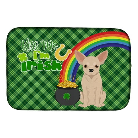 

Fawn Chihuahua St. Patrick s Day Dish Drying Mat 14 in x 21 in