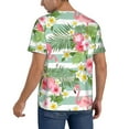 thumbnail image 2 of Fotbe Tropical Flamingo Baseball Jersey Shirt for Men and Women, Casual Short Sleeves Button Down T-Shirt-XX-Large, 2 of 9