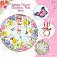 thumbnail image 3 of Spring Floral Christmas Tree Skirt 36 Inch Garden Butterfly Flowers Mat Summer Tree Decoration Spring Holiday Party Supplies Festive Rustic Farmhouse Indoor Outdoor Ornaments, 3 of 6