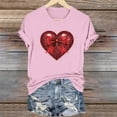 thumbnail image 1 of Nuoqisi T-Shirts Graphiques Mignons avec Nœud pour Femmes de la Saint-Valentin, T-Shirt Décontracté à Imprimé, Col Rond, T-Shirt d'Été à Manches Courtes, Hauts Tendance, T-Shirt Esthétique Chic, Hauts Tee Esthétiques, T-Shirt Rose avec Nœud, T-Shirt Girly, 1 of 6