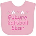 thumbnail image 3 of Inktastic Future Softball Star Girls Baby Bib, 3 of 4
