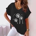 thumbnail image 2 of Raeneomay Button Down Shirts Loose Summer Tops for Women Women V-Neck Print T-Fashion Comfortable Female Blouses Tops, 2 of 4