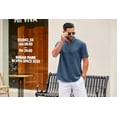 thumbnail image 3 of COOFANDY Men's Linen Shirt Short Sleeve Hippie Casual Beach Shirts, 3 of 9