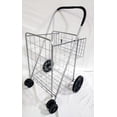 thumbnail image 4 of Folding Shopping Cart Double Basket Jumbo Size 150lb Capacity by USA Cash and Carry | Silver, 4 of 10