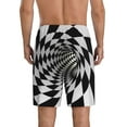 thumbnail image 5 of Cauagu 3D Vortex Illusion Print Pajama Bottoms for Men Sleep Pajama Shorts Elastic Waistband Sleep Pajama Short Men's PJ Shorts -, 5 of 6