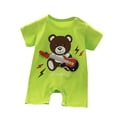 thumbnail image 2 of Antinious Short Sleeve Bodysuits for Kids,Boys And Girls Summer Bodysuit,Summer Clog Newborn Kids Cotton Short Sleeve Crawling Suit Kids Onesie Ha Clothes,Green,80, 2 of 3