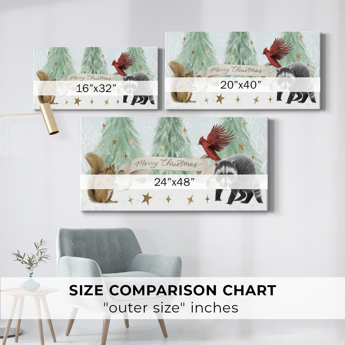 Christmas in the Forest Collection D- Gallery Wrapped Canvas