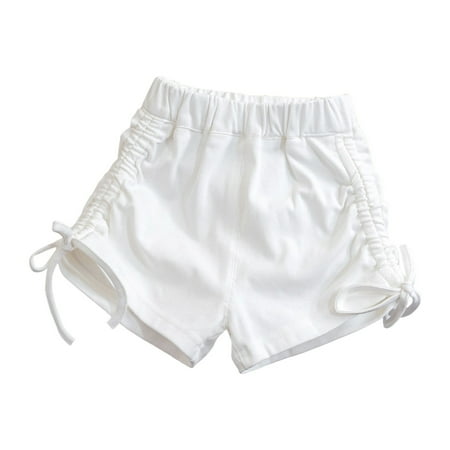 LWNYDPLSD Girls Athletic Shorts Girl Clothes Size 3t Girls Clothes Black Cheer Shorts Toddler Clothes for Girls 4t Shorts Deportivos Para Mujer White 5-6 Years