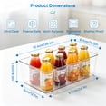 thumbnail image 3 of Sindcom 4 Pack Clear Plastic Food Storage Organizer Bins, Multi-Compartment Pantry & Kitchen Drawer Organizer for Spice Packets, Tea Bags, Snacks - Versatile for Fridge & Cabinet, 3 of 8