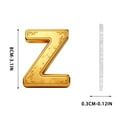 thumbnail image 2 of Golden 26 Alphabet Christmas 2D Acrylic Ornaments - 1pc 3.1in(8cm) Cute Backpack & Car Pendant Decor, Festive Holiday Letter Hanging Accessories for Christmas Tree Home Decoration, Z, 2 of 7