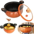 thumbnail image 3 of QHUDLV 8L Large Capacity Pumpkin Micro Pressure Pot Household Cooker/steamer Pot Non Cooking Stick Pot Stew Soup, 3 of 9