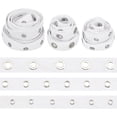 thumbnail image 2 of 6Yards White Cotton Grommet Eyelet Twill Tape Trim 3Sizes Cotton Snap Button Trim Silver Metal Eyelet Ring Ribbon Strip, 2 of 9