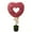 Pink, variant on 2.5 Ft Heart Topiary Outdoor 1Sets 's Day Heart Shaped Topiary Trees Artificial Decorations Ball Planter Pots with Bow Pink