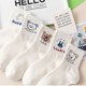 thumbnail image 2 of Calcetines de oso para niñas, calcetines japoneses bonitos de moda para primavera y verano, calcetines de algodón, calcetines blancos finos de verano coreanos, 2 of 5