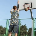 thumbnail image 5 of Xecao Flowers and Bee print basketball shirt for both men and women, a unisex basketball jersey perfect for theme parties-X-Large, 5 of 6
