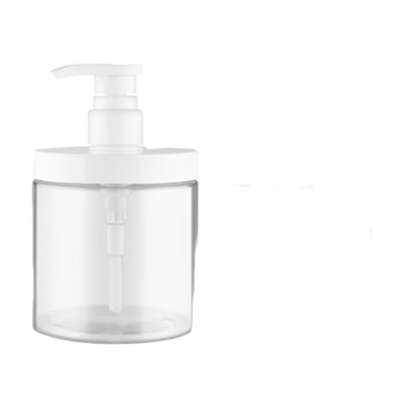 Pump Bottle Dispenser Refillable Bottles Wide Mouth Jar Style Empty Bathroom Shower Containers for Lotion Shampoo Conditioner (Clear)