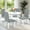 White, variant on 5 Piece Dining Table Set, 4 Classic Style Solid Wood Falabella Upholstered Chairs with Round Dining Table, Kitchen Room Set, Espresso Color