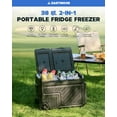 thumbnail image 3 of 38 Qt Dual Zone Car Fridge Freezer Portable Refrigerator Cooler with 2 Wheels, 3 of 10