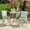 Green, variant on KOSSMAI 3-Piece Patio Outdoor Dining Table Set, Two Dining Chairs and one Dining Round Dining Table for Outdoor, Garden, Patio, Teal