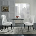 thumbnail image 4 of Modway Noblesse 19.5" Chaise de Salle à Manger Moderne en Simili Cuir Blanc (Lot de 2), 4 of 5