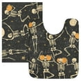 thumbnail image 7 of Yayeee Bath Rugs for Bathroom Floor Set of 2 Non Slip Fluffy Soft Absorbent Mat, Halloween Dancing, 7 of 7