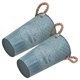 thumbnail image 1 of LOLIPPYY 2Ud Maceta Vintage De Metal Verde Para Jardín Y De Oficina Resistente, 1 of 8