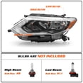 thumbnail image 2 of For 2017 2018 2019 Nissan Rogue Halogen Headlights Assembly Lamps w/LED DRL Pair, 2 of 7